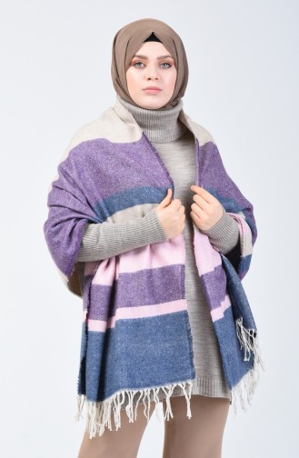 Winter Shoulder Shawl Purple Powder 13129-06