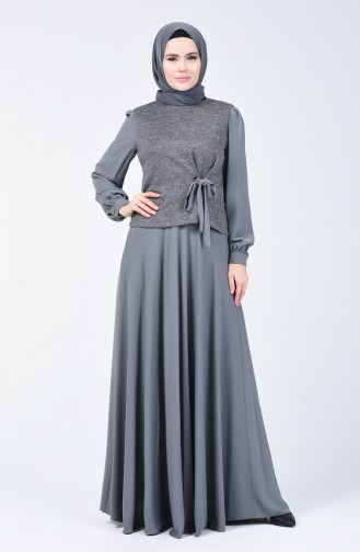 Silberner Kleid Anzug 50672-01 Dunkel Grau 50672-01