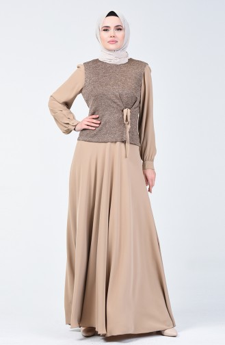 Ensemble Robe à Paillettes 50672-02 Beige 50672-02