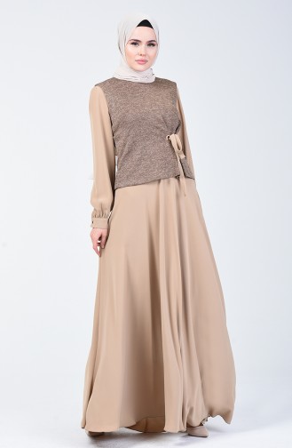 Ensemble Robe à Paillettes 50672-02 Beige 50672-02