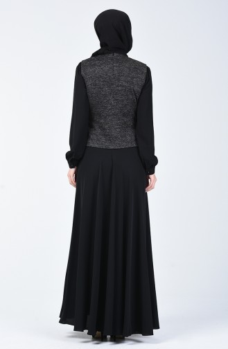 Simli Elbise Takım 50672-03 Siyah