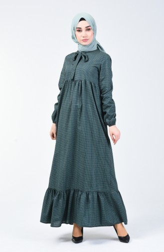 Grün Hijab Kleider 1367-04