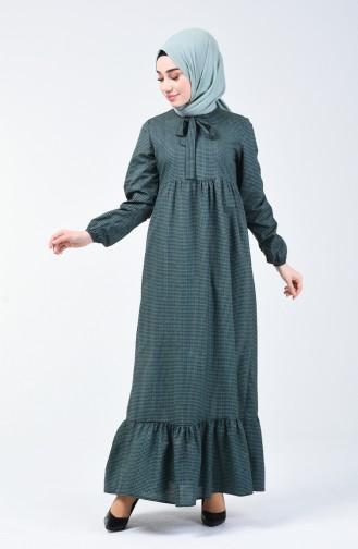Green Hijab Dress 1367-04