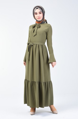Khaki Hijab Kleider 0064-03