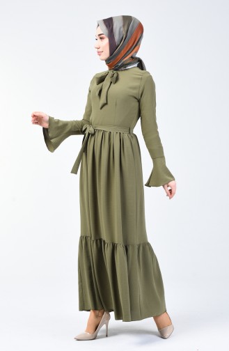 Khaki Hijab Kleider 0064-03