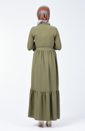 Khaki Hijab Kleider 0064-03