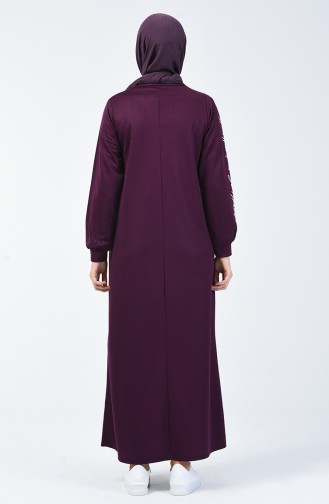 Plum Hijab Dress 4091-01