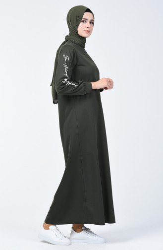 Khaki İslamitische Jurk 4091-04