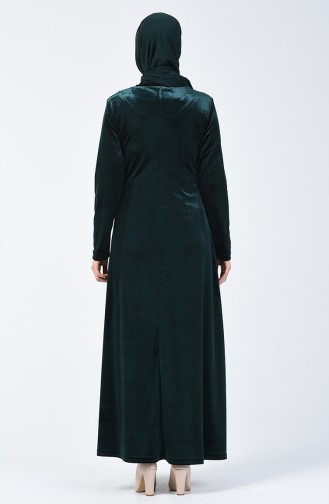 Emerald Green Hijab Dress 19802-04