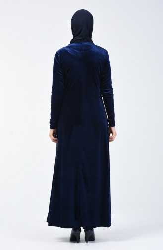 Navy Blue İslamitische Jurk 19803-02