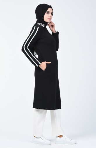 Striped Sports Tunic Black 50750-01