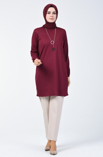 Tunique avec Collier 4011-07 Plum 4011-07