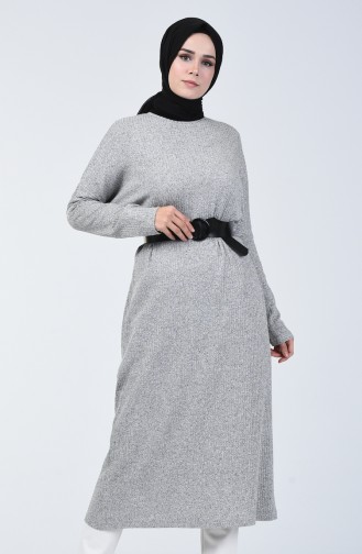 Bat Sleeve Long Tunic Gray 7979-01