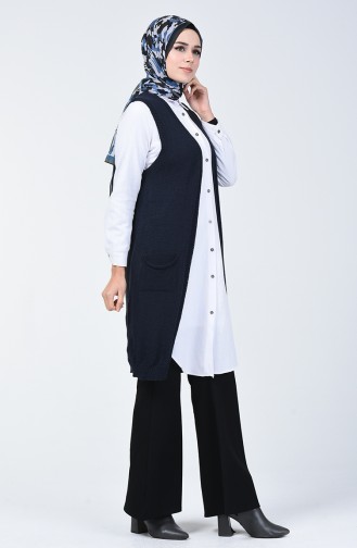 Tricot Vest Navy Blue 2004-01