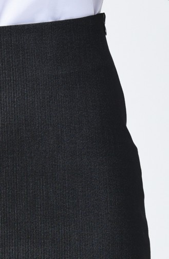 Zippered Pencil Skirt Smoky 2064-01