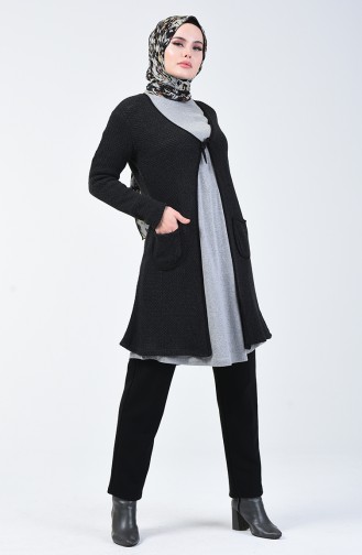 Pocket Cardigan Smoky 2052-05