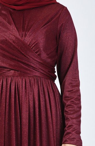 Robe de Soirée à Paillettes 0246-06 Plum 0246-06