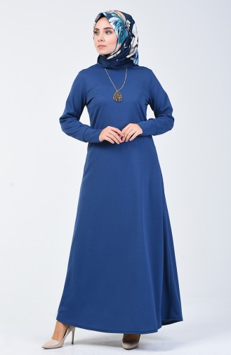 Robe avec Collier 0025-02 İndigo 0025-02