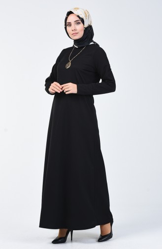 Kleid mit Halskette  0025-04 Schwarz 0025-04