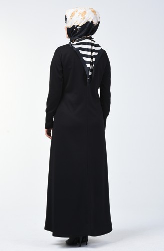 فستان مع قلادة أسود 0025-04