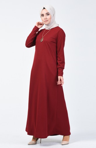 Robe avec Collier 0025-06 Bordeaux 0025-06