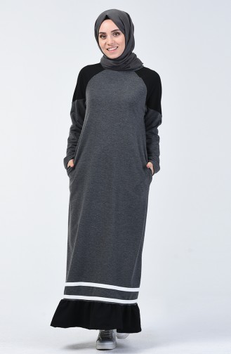 Anthracite Hijab Dress 4101-01