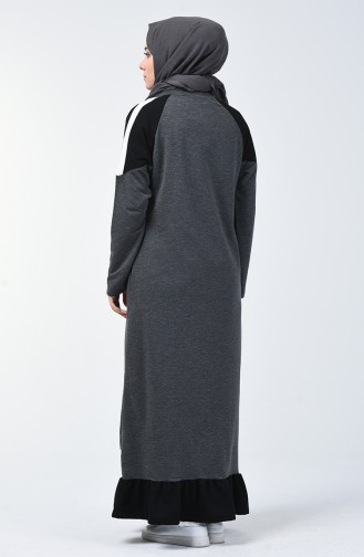 Anthracite Hijab Dress 4101-01