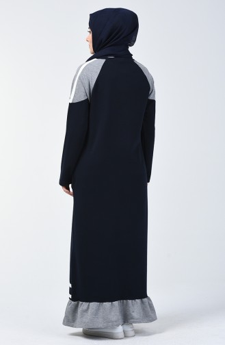 Fırfırlı Spor Elbise 4101-03 Lacivert