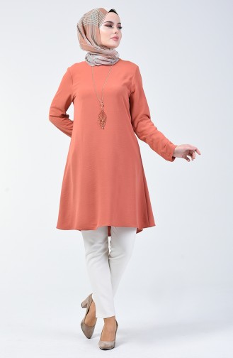 Plain Tunic with Necklace Onion Peel 0051-06