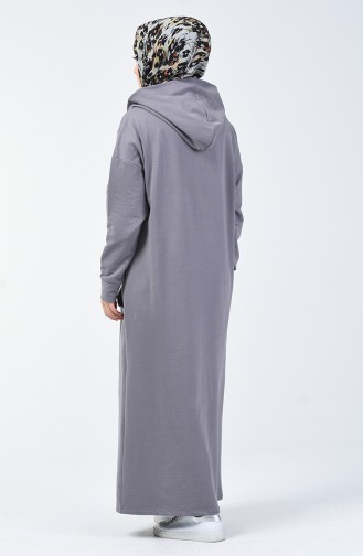 Grau Hijab Kleider 0817-01