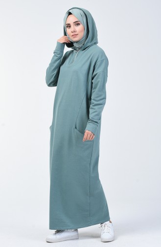 Hooded Sports Dress 0817-02 Sea Green 0817-02