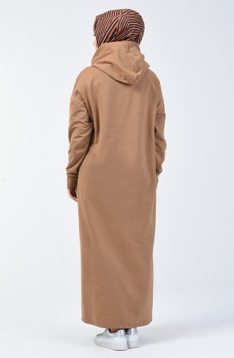 Milk Coffee Hijab Dress 0817-03