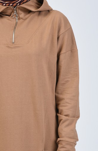 Milchkaffee Hijab Kleider 0817-03