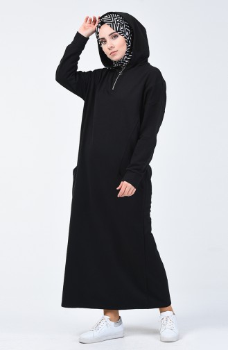 Black İslamitische Jurk 0817-04