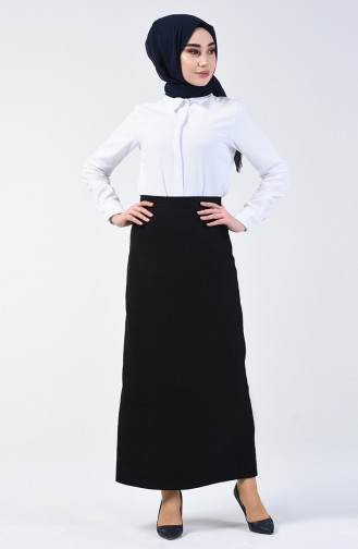 Straight Pencil Skirt Navy Blue 2213-01