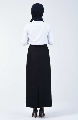 Straight Pencil Skirt Navy Blue 2213-01