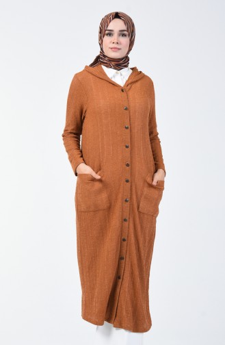Kaşkorse Cepli Hırka 9276-02 Taba