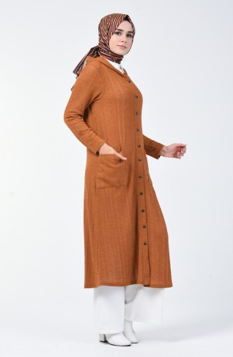 Kaşkorse Cepli Hırka 9276-02 Taba