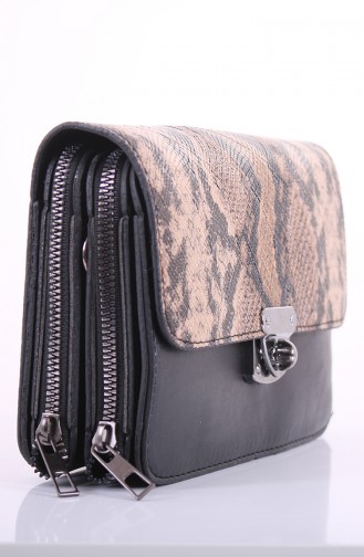 Sac Pour Femme MYZ16-15 Brun Motif de Serpent 16-15