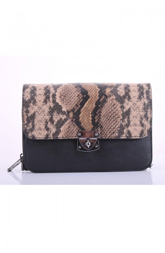 Sac Pour Femme MYZ16-15 Brun Motif de Serpent 16-15