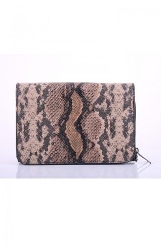 Sac Pour Femme MYZ16-15 Brun Motif de Serpent 16-15