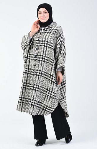 Poncho Hivernal 9001A-01 Noir Blanc 9001A-01