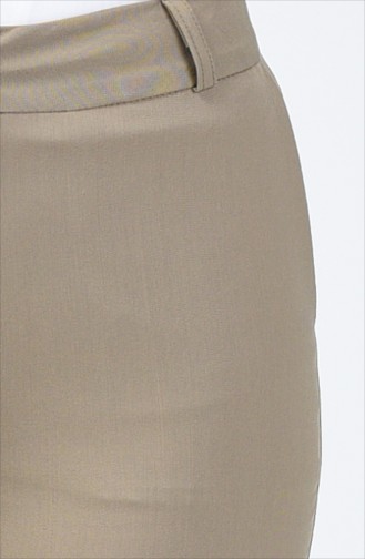 Classic Straight Trousers With Pockets Almond green 1338PNT-03