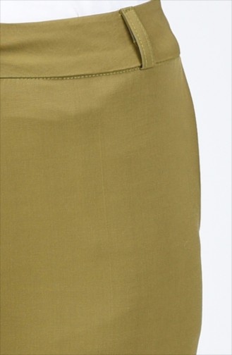 Cepli Klasik Düz Paça Pantolon 1353PNT-01 Yağ Yeşili