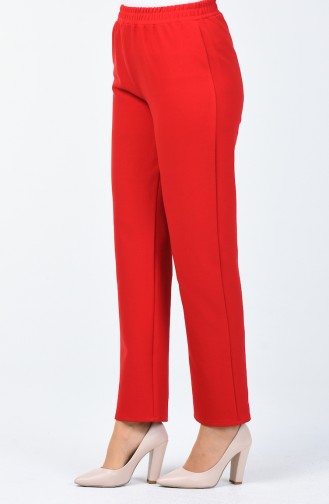 Pantalon Taille Élastique 1376PNT-02 Rouge 1376PNT-02