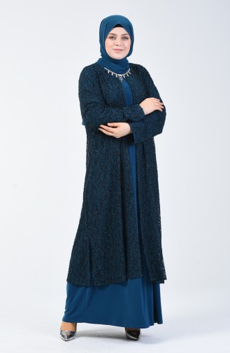 فستان سهرة مقاس كبير على شكل طقم بترولي 1066-04