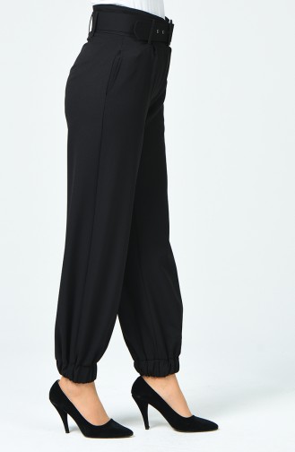 Pantalon à Ceinture 3146-02 Noir 3146-02