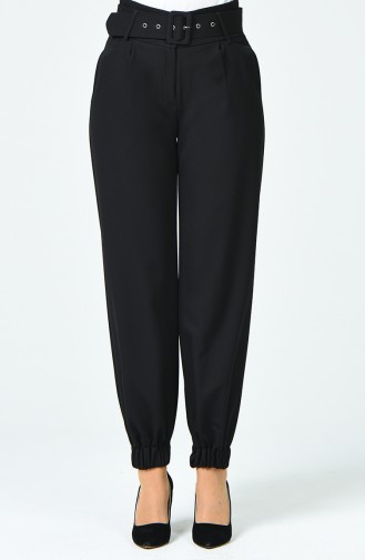 Pantalon à Ceinture 3146-02 Noir 3146-02