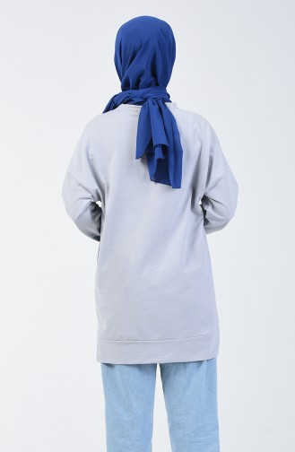 Renk Geçişli Sweatshirt 0826-01 Gri