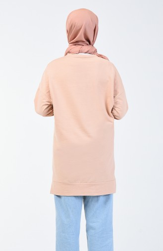 Renk Geçişli Sweatshirt 0826-02 Sütlü kahve